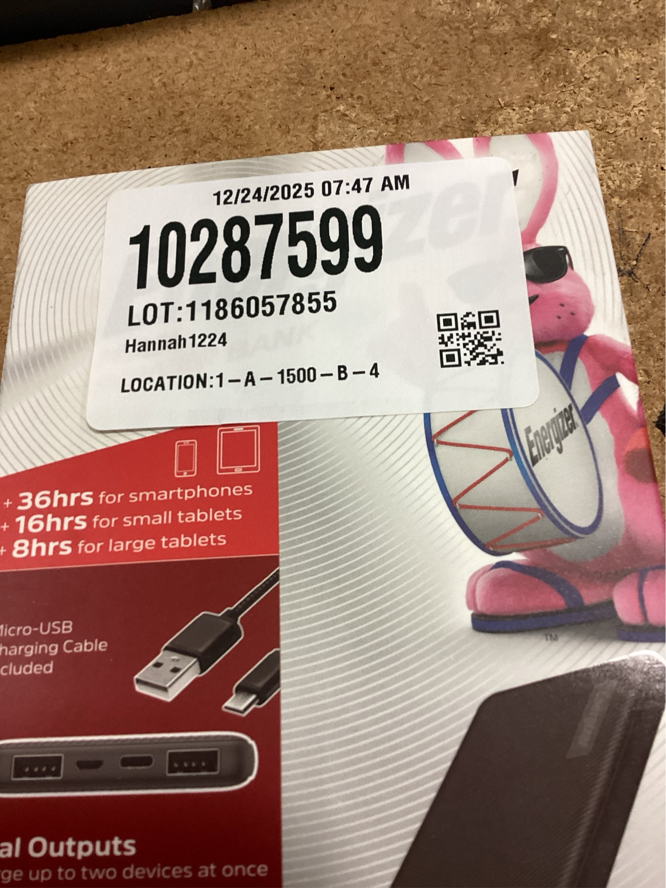 Carregador Portátil Energizer UE10044BK Power Bank 10.000mAh Micro USB USB-C - Preto