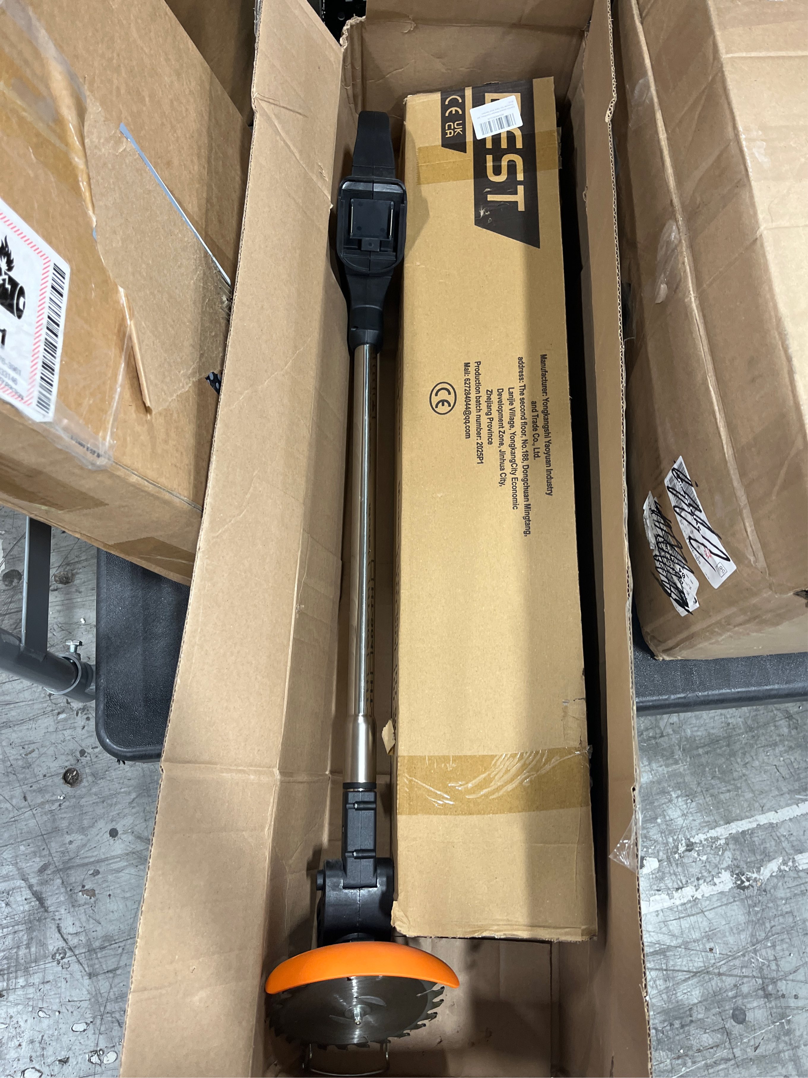 Electric Weed Wacker Cordless stringless,Grass Trimmer,with 2 Batteries, 1 Charger, 3Types Blades, Weed Wacker Eater Battery Powered Lightweight Battery Weed Trimmer for Yard and Garden (Missing parts)