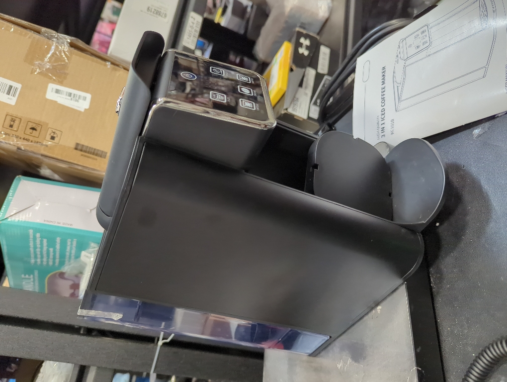 Hot & Iced Coffee Maker with Bold Setting, Single Serve Coffee Maker for K Cup and Grounds, 6-14 Oz Brew Sizes, 50 Oz Removable Water Tank, One Cup Coffee Machine with Reusable Filter, Black