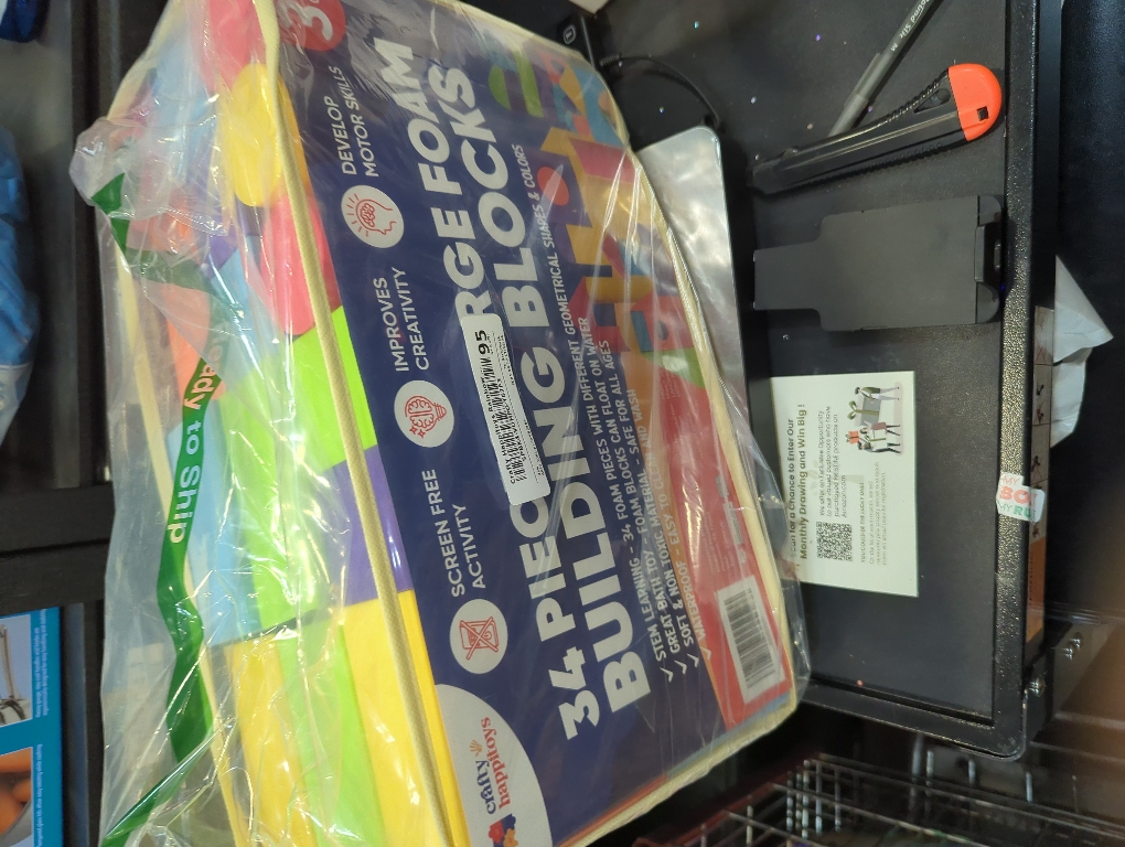 Set of 34 Large Foam Blocks for Toddlers - Stacking Soft Blocks for Kids with Shapes & Colors Learning - Construction Building Preschool Toys - Soft Toy for Daycare Toddlers 3-5 & Above