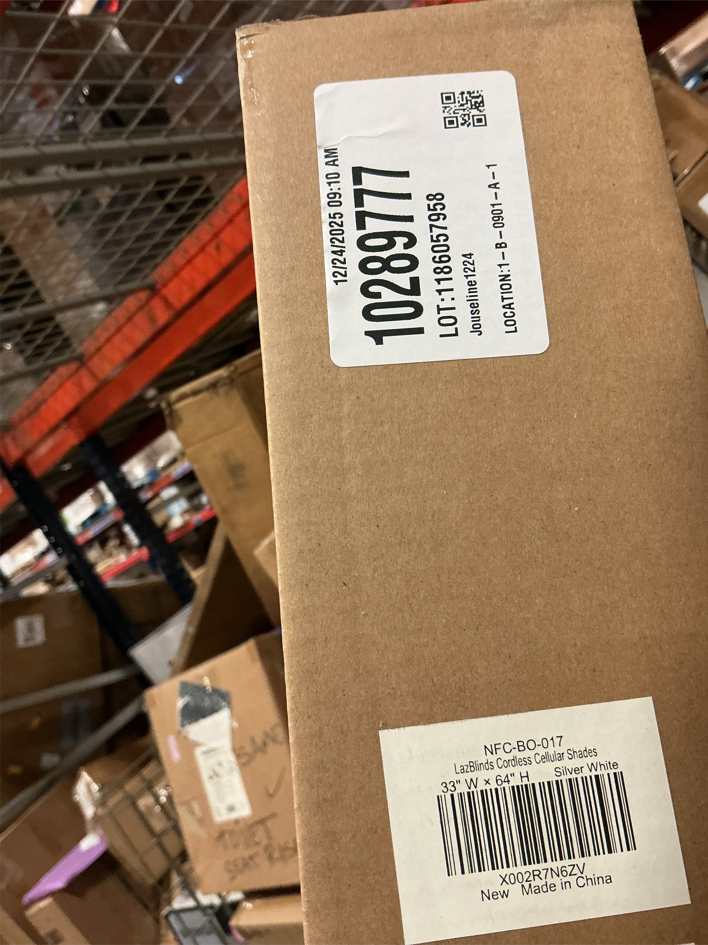 LazBlinds Cordless Cellular Shades, No Tools No Drill Blackout Honeycomb Shades Pleated Blinds for Windows, 33 W x 64 H, Silver White