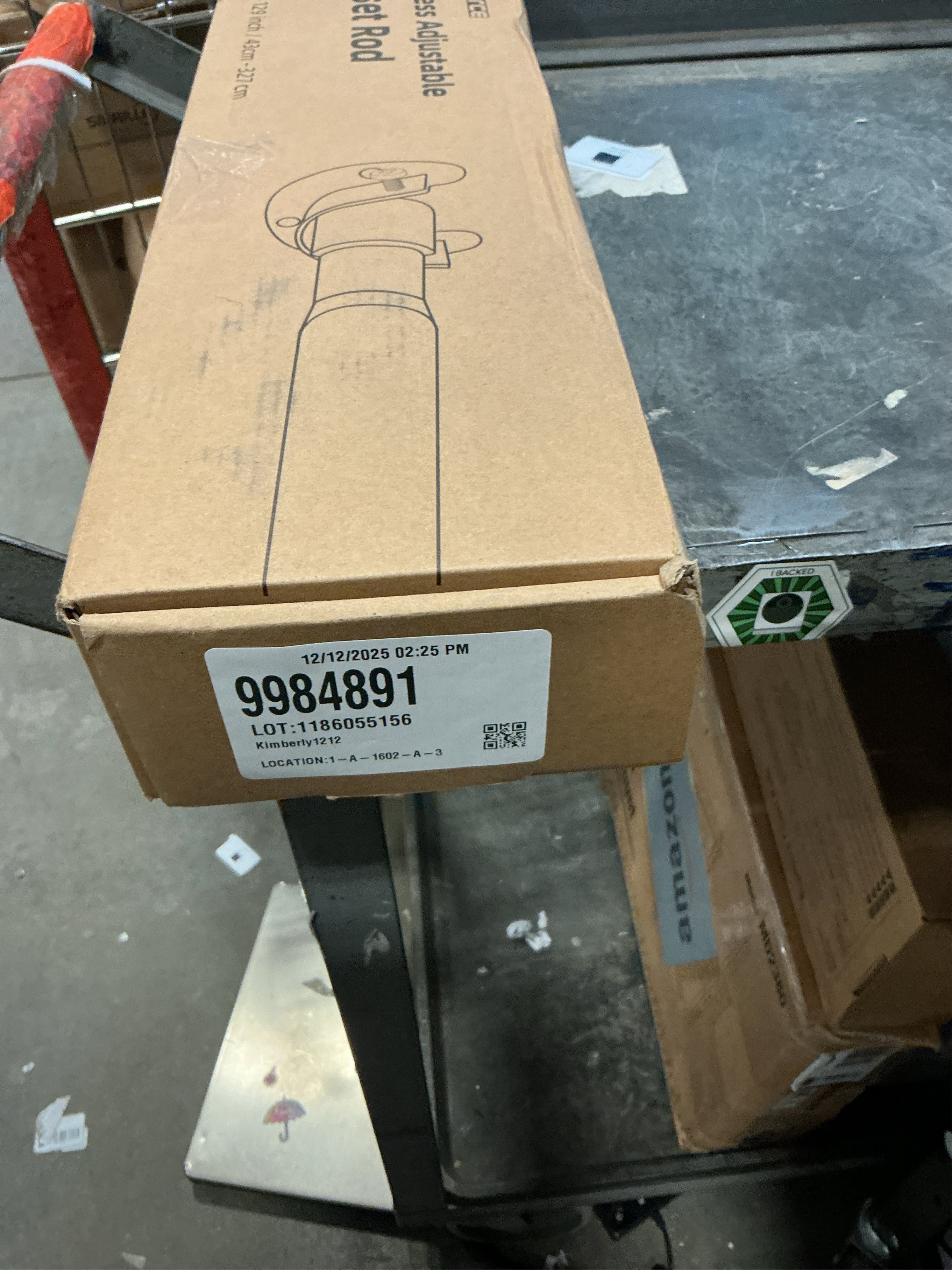 Closet Rods for Hanging Clothes, 17 to 129 Inches Stepless Adjustable Metal Closet Rod, 1.3 Inches Heavy Duty Clothes Hanging Rod for Closet Wardrobes Laundry RV, Black