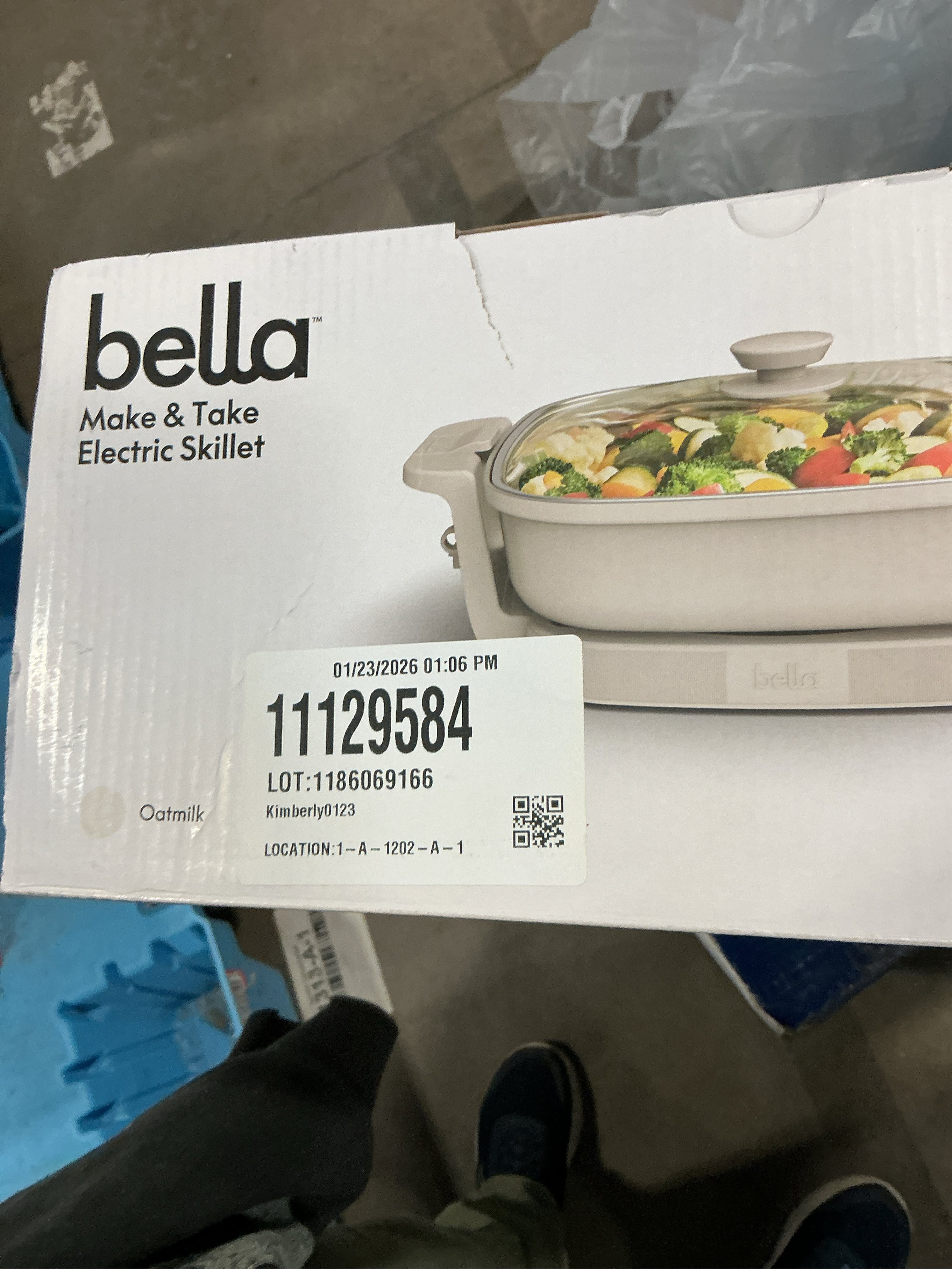 bella Make and Take Electric Skillet, Oatmilk