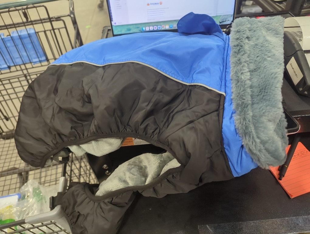 IECOii Extra Warm Dog Coat - Reflective Adjustable Jacket With Buckle Fleece Turtleneck for Cold Weather - Extra Large Dogs