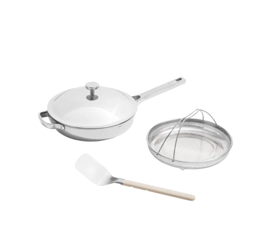 Our Place 3pc Titanium 10.5 Always Pan Pro W/ Chrome Color