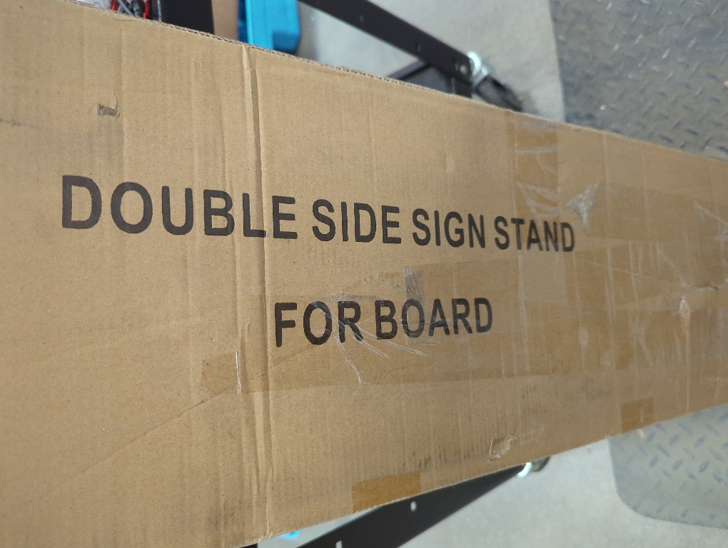 2Pack Poster Stand for Display, Heavy Duty Floor Standing Sign Holder, Double-Sided Poster Board Stand, Adjustable Height Up to 80 inch, Outdoor Banner Stand for Board & Foam Display, Black