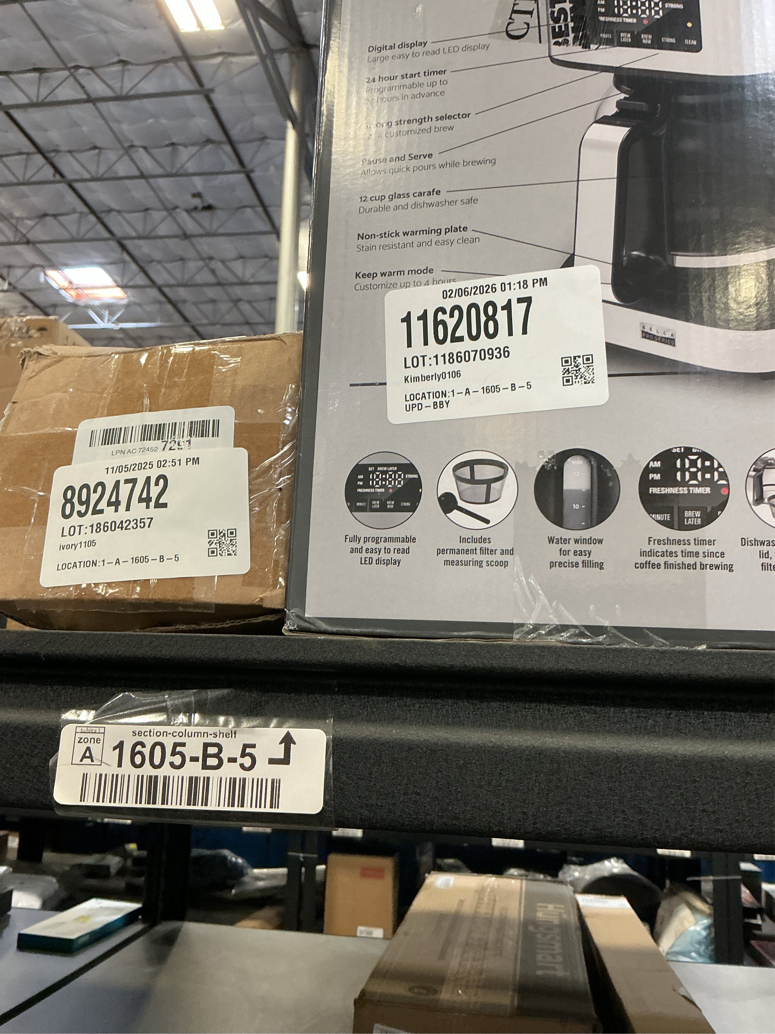 bella PRO - 12-Cup Programmable Coffee Maker - 90194 - Stainless Steel