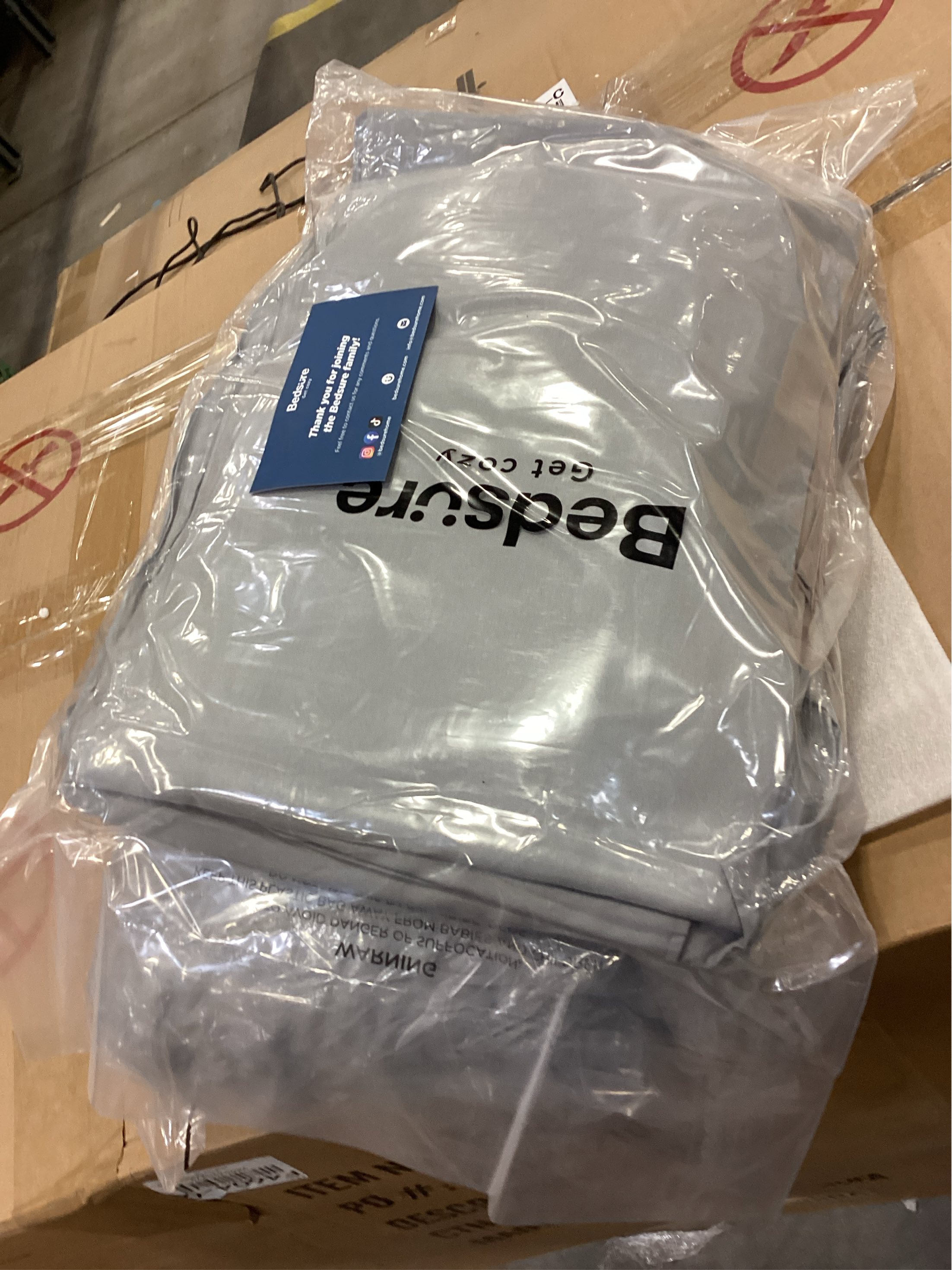 Bedsure Full Comforter Set Grey - Bed in a Bag Full Size Bedding Set 7 Pieces, GentleSoft™ Pintuck Bed Set Gift for Family, Pinch Pleat Grey Comforter with Sheets, Pillowcases & Shams