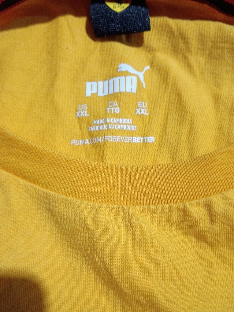 PUMA Mens Scuderia Ferrari Race Tonal Shield Crew Neck Short Sleeve Casual Tops Casual (XL)