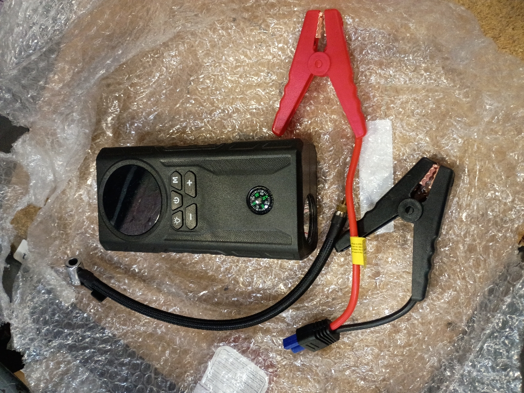 Portable Tire Inflator Air Compressor - 150PSI Air Compressor with Tire Pressure Gauge, 25000mAh & 3X Faster Portable Air Pump for Cars(Jump Starter Tire Inflator)