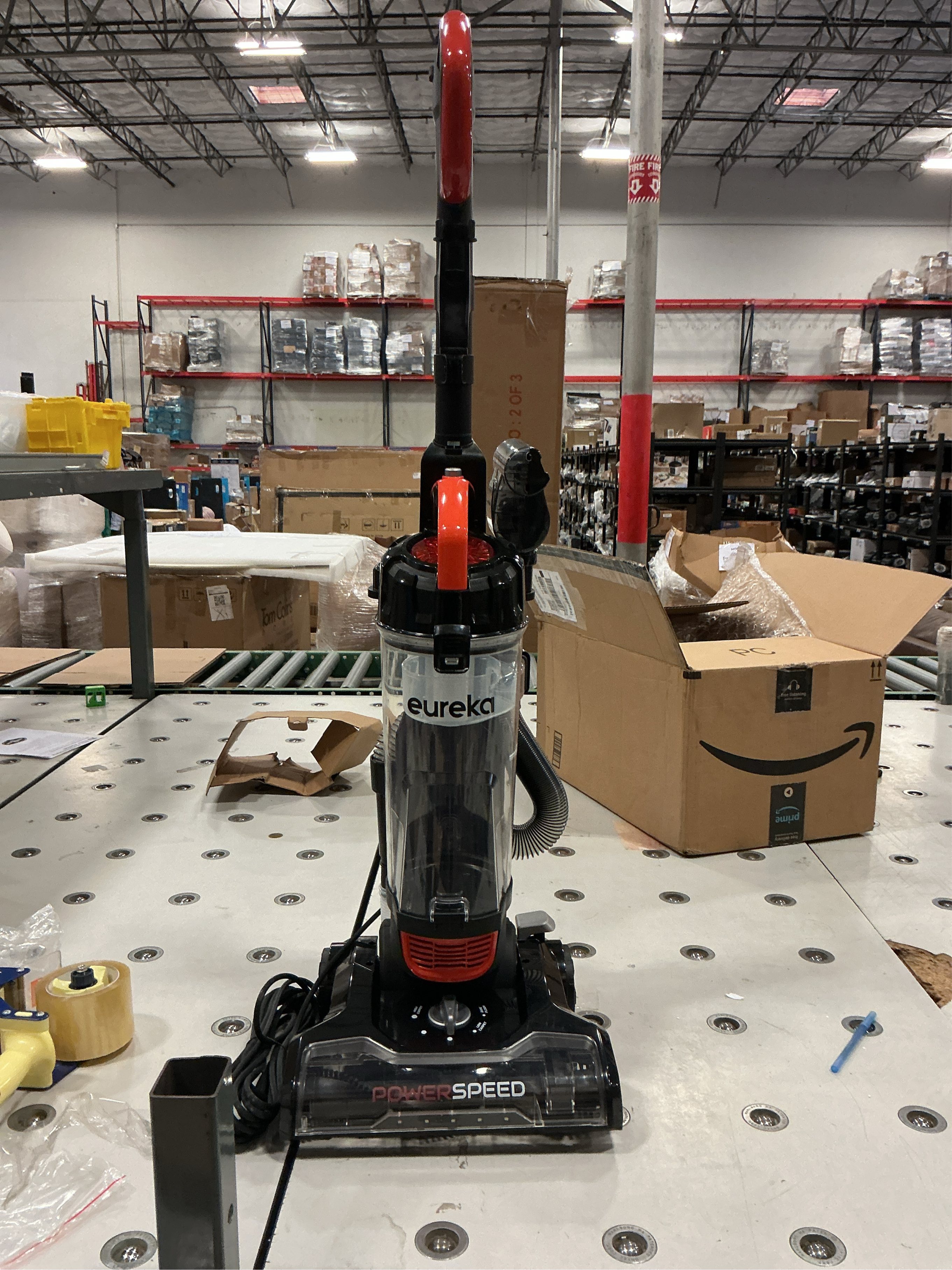 Eureka PowerSpeed Lightweight Powerful Upright Vacuum Cleaner for Carpet and Hard Floor, Turbo Spotlight with Pet Tool, Orange