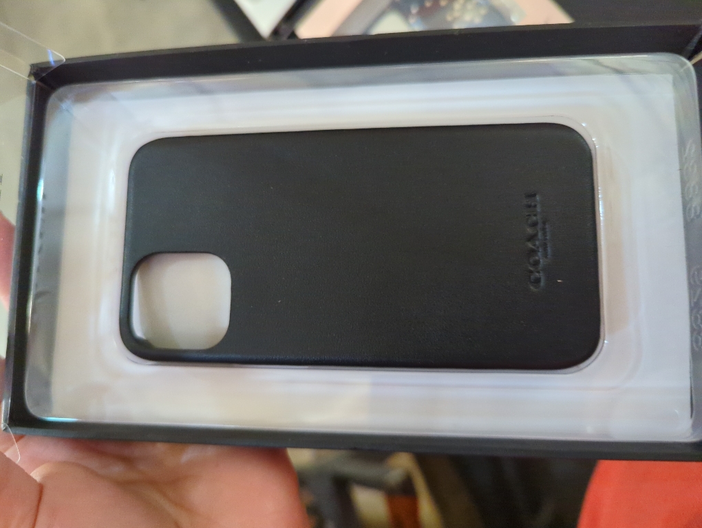Coach Leather Slim Case for iPhone 12 mini Black
