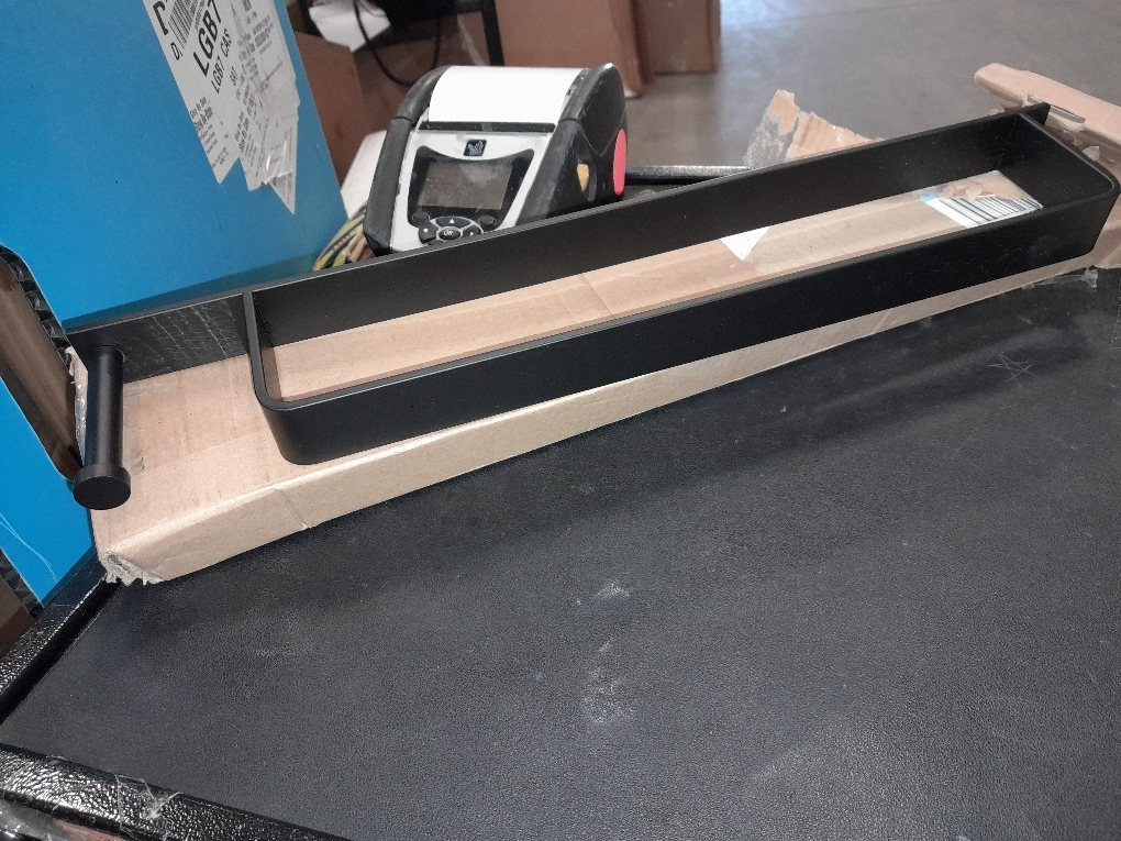 CHLDDHC Towel Holder Without Drilling, Tea Towel Rail Aluminum Matt Black, Adhesive Bath Towel Holder for The Bathroom and Kitchen