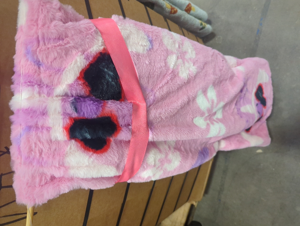 LILO And Stitch Plush Fleece Throw Valentines Faux Fur Rabbit Plaid