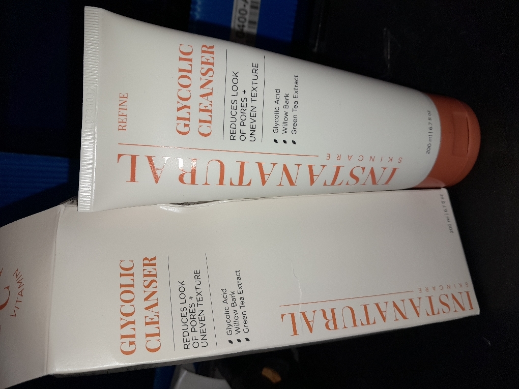 InstaNatural Glycolic Acid Cleanser Face Wash for Women & Men, Gently Exfoliating, Pore Minimizer, Anti Aging, Blackhead Remover, Acne Facial Treatment with Botanical Extracts, 6.7 Fl Oz