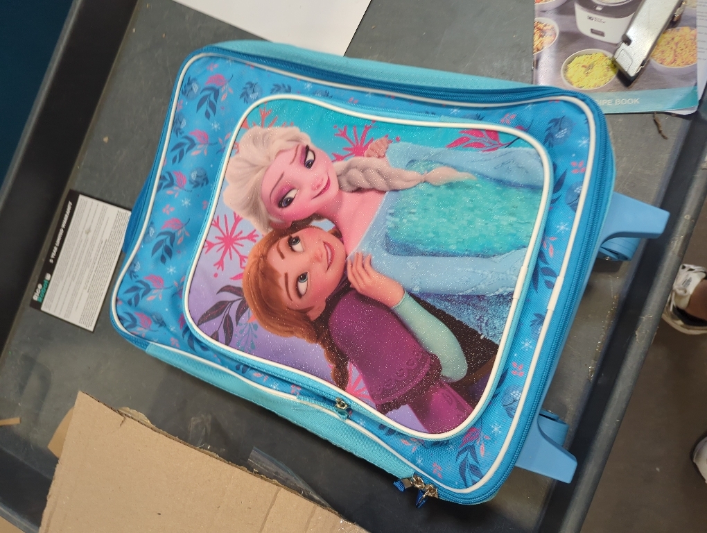 Fast Forward Frozen Girls Luggage 16 Soft Side Wheeled Pilot Case- Rolling Suitcase 16x12x5