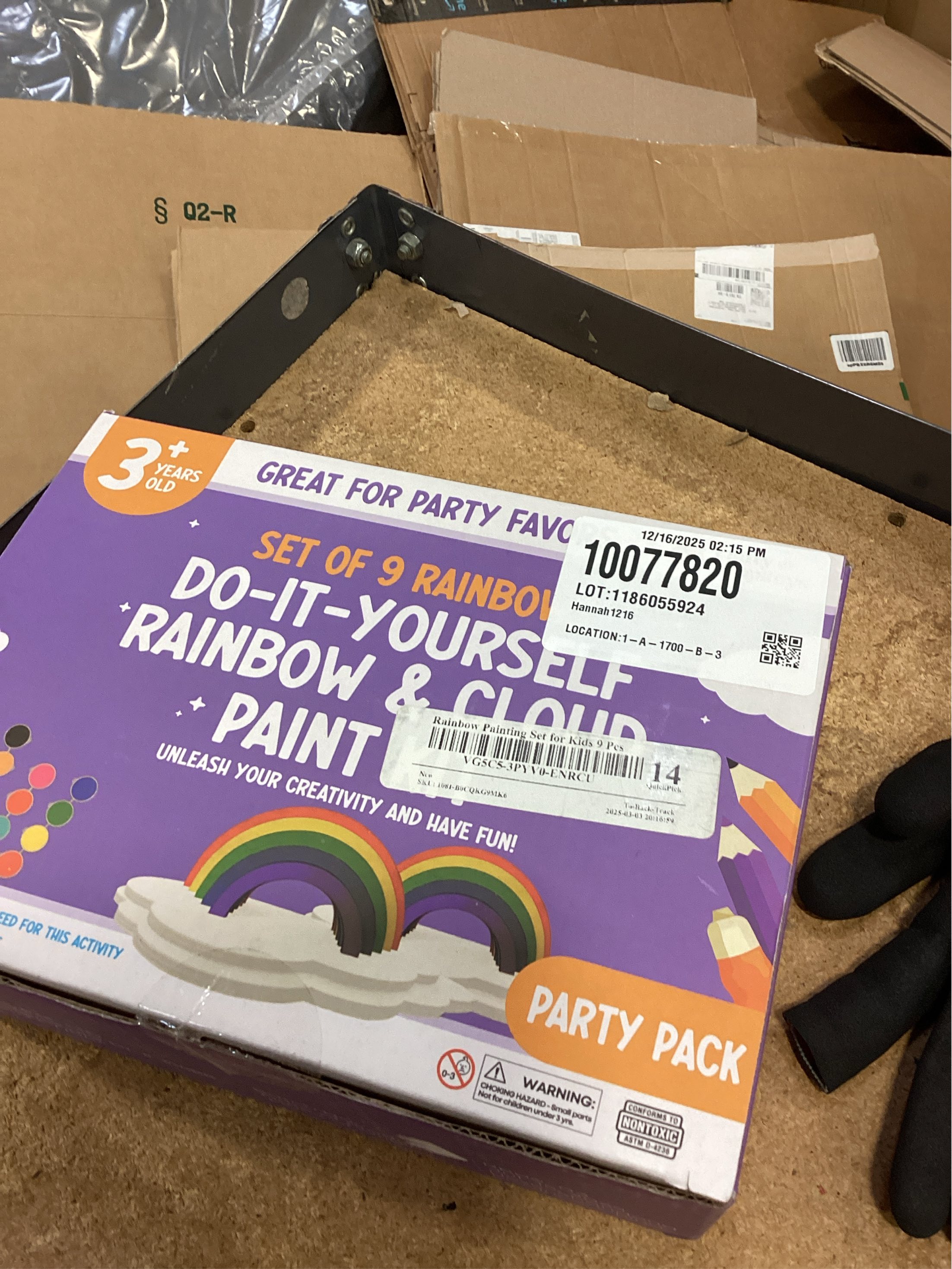 Rainbow Painting Set for Kids 9 Pcs - Bulk Stockings & Birthday Goodie Bag Stuffer - Kids Party Favors Toy Return Gifts - Pinata Stuffers - Classroom Treasure Box Carnival Prizes