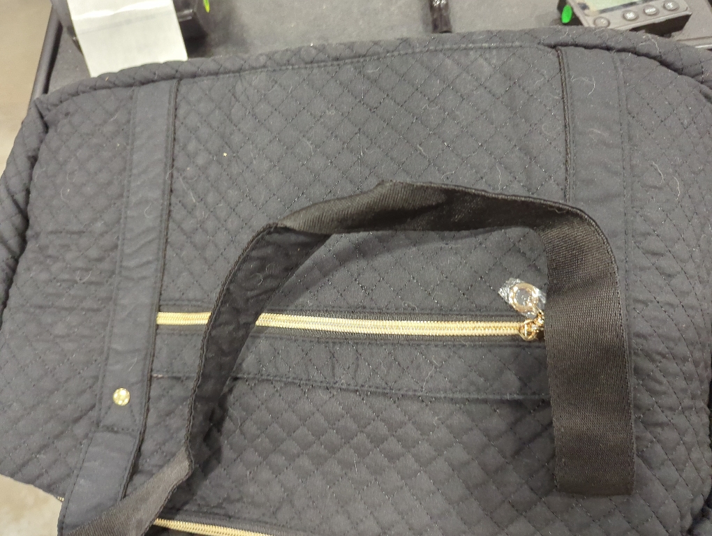 BAGSMART Duffle Bag 37L Large Carry On Weekender Overnight Bag with Wet Pocket , Laptop Compartment And Shoes Bag for for Women, Travel, Business Trips, Sports(Black)