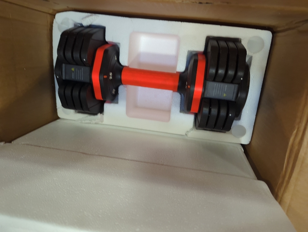 Adjustable Dumbbell Set 25lb/50lb, 10 in1 Adjustable Dumbbells for Home Gym