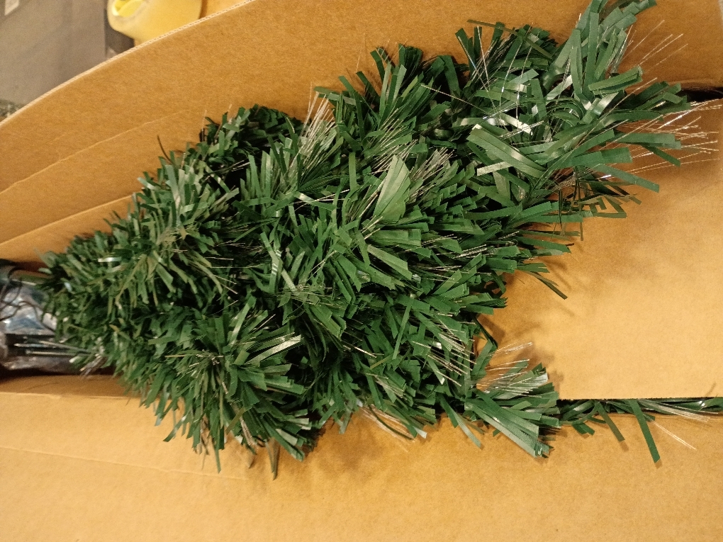 Flexible Flyer Small Fiber-Optic Christmas Tree. Pre-Lit LED Multi-Color Changing Xmas Decoration, 4 Ft