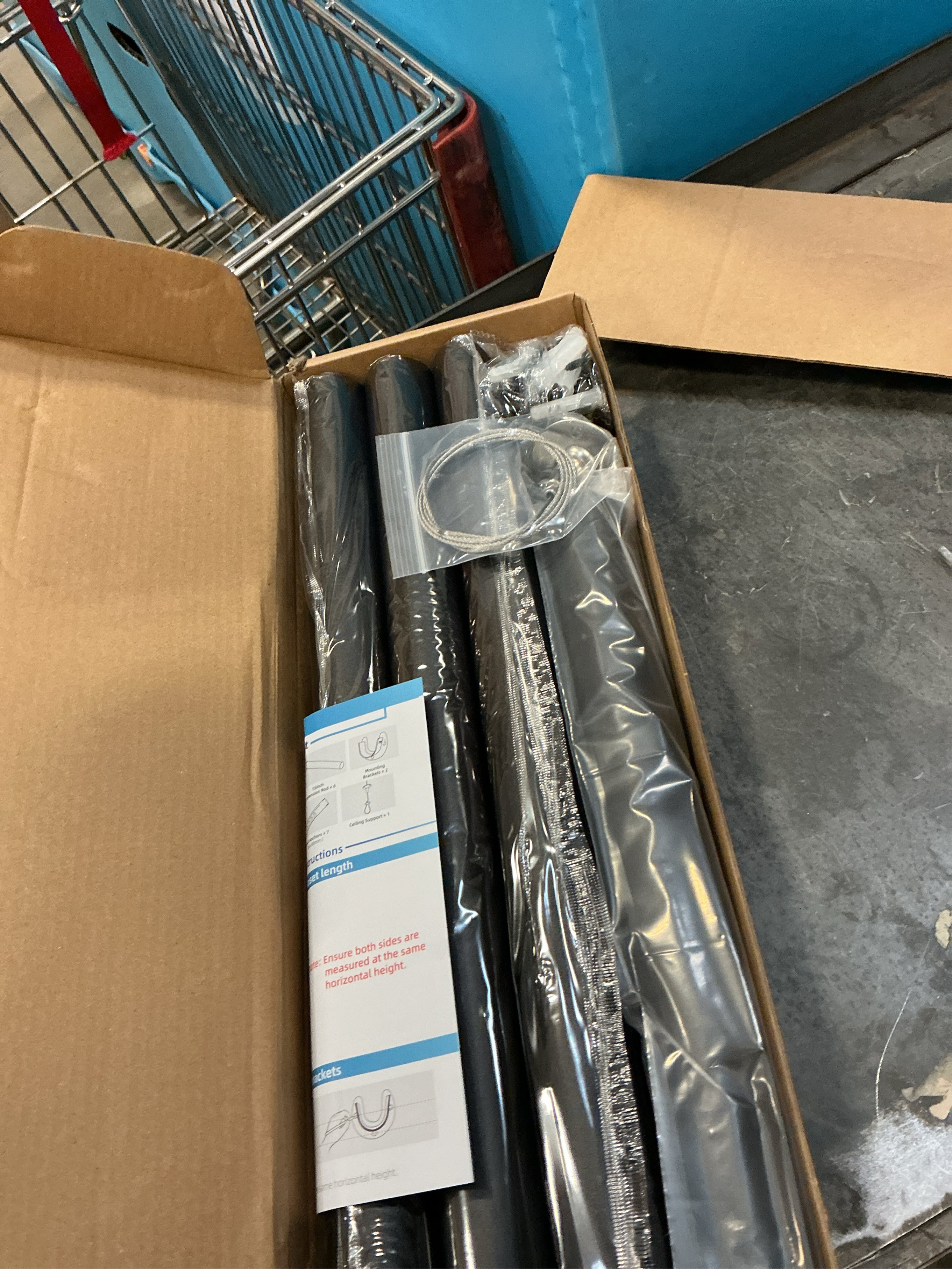 Closet Rods for Hanging Clothes, 17 to 129 Inches Stepless Adjustable Metal Closet Rod, 1.3 Inches Heavy Duty Clothes Hanging Rod for Closet Wardrobes Laundry RV, Black