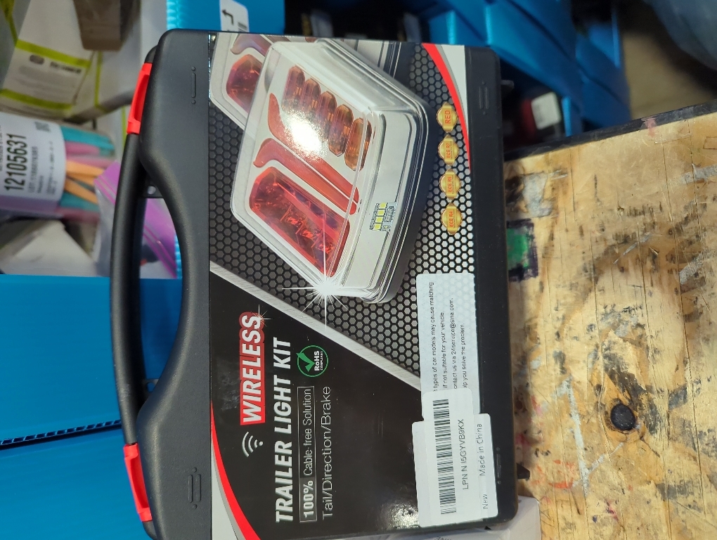 Magnetic Wireless Trailer Lights, Rechargeable LED Trailer Light for Towing Truck, Waterproof Tail Tow Lights Kit for RV Camper Boat Caravan, Portable Turn Signal Brake Running Stop