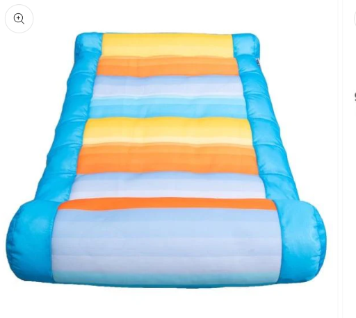 Big Joe Kona Hammock No Inflation Needed Pool Lounger with Headrest, Paintbrush Yellow Double Sided Mesh, Quick Draining Fabric,