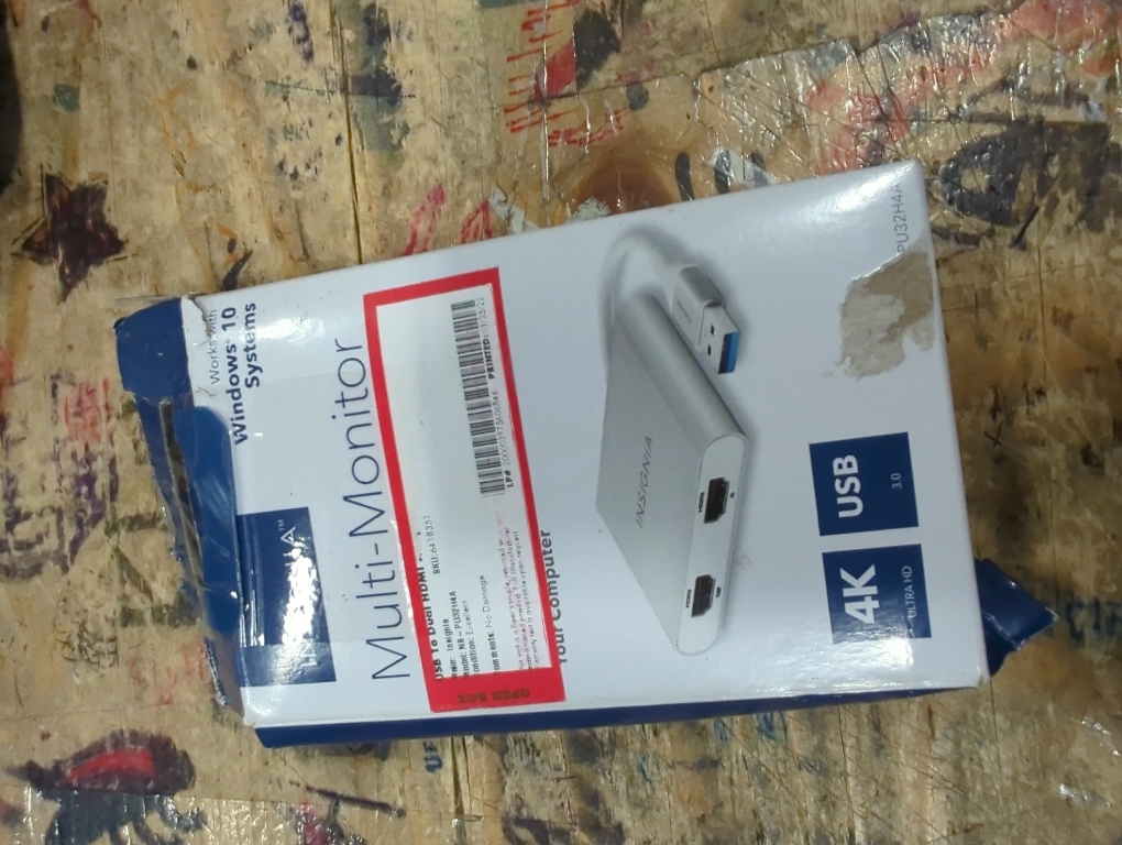 Insignia - USB to Dual HDMI Adapter - Model: NS-PU32H4A