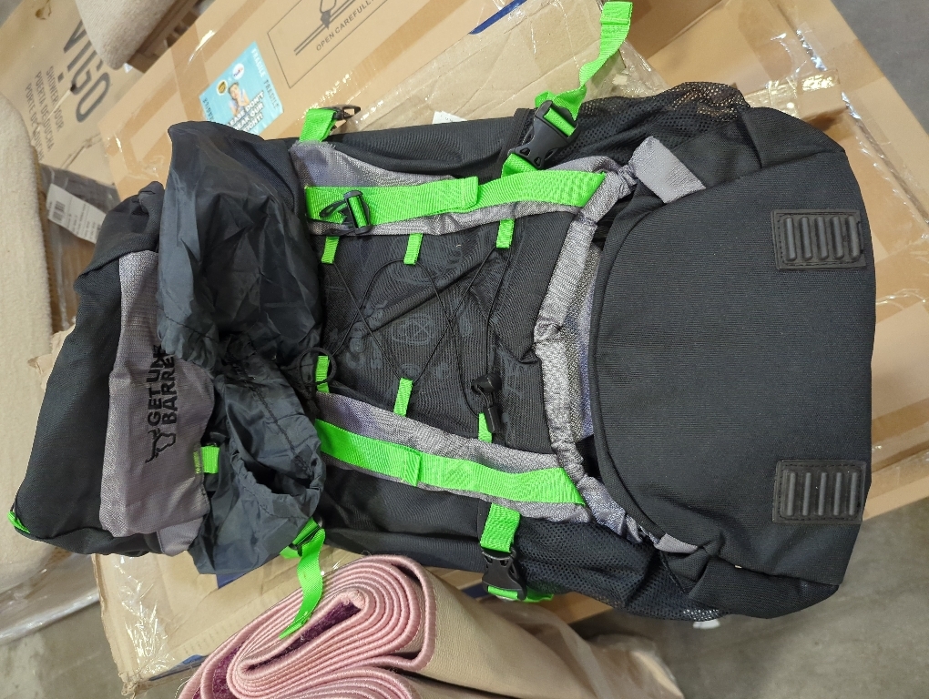 Presents 75 ltrs Campsack Rucksack/Camping/Trekking/Hiking Bag for Outdoor Sports (Neon Green & Black)