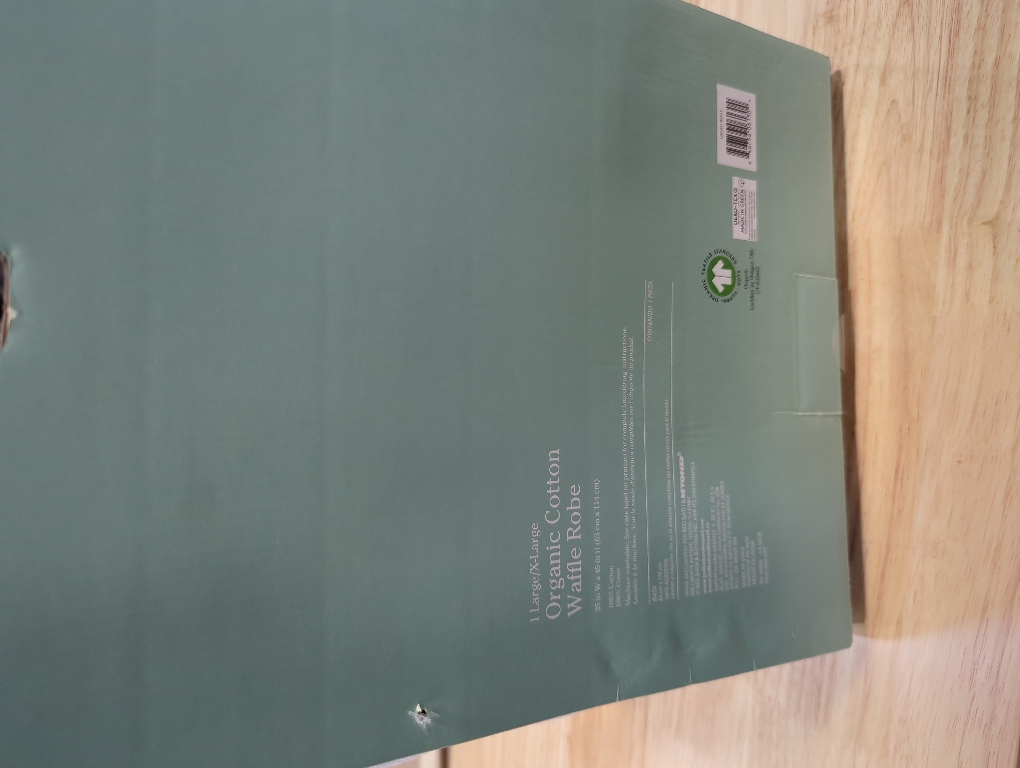 Haven Waffle Large/X-Large Organic Cotton Robe in White