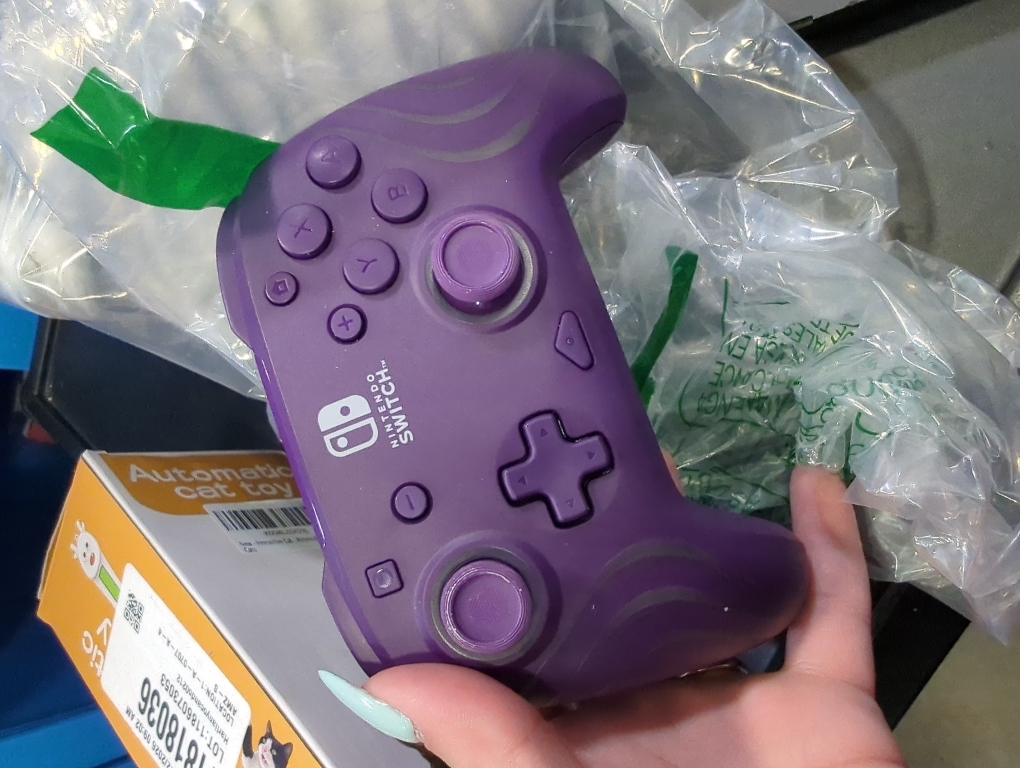 PDP Gaming Afterglow Wave Wireless Nintendo Switch Pro Controller - Officially Licensed, Nintendo Switch 2, Switch Lite/OLED, RGB LED Customization, App Controls, Rechargeable Battery Power - Purple