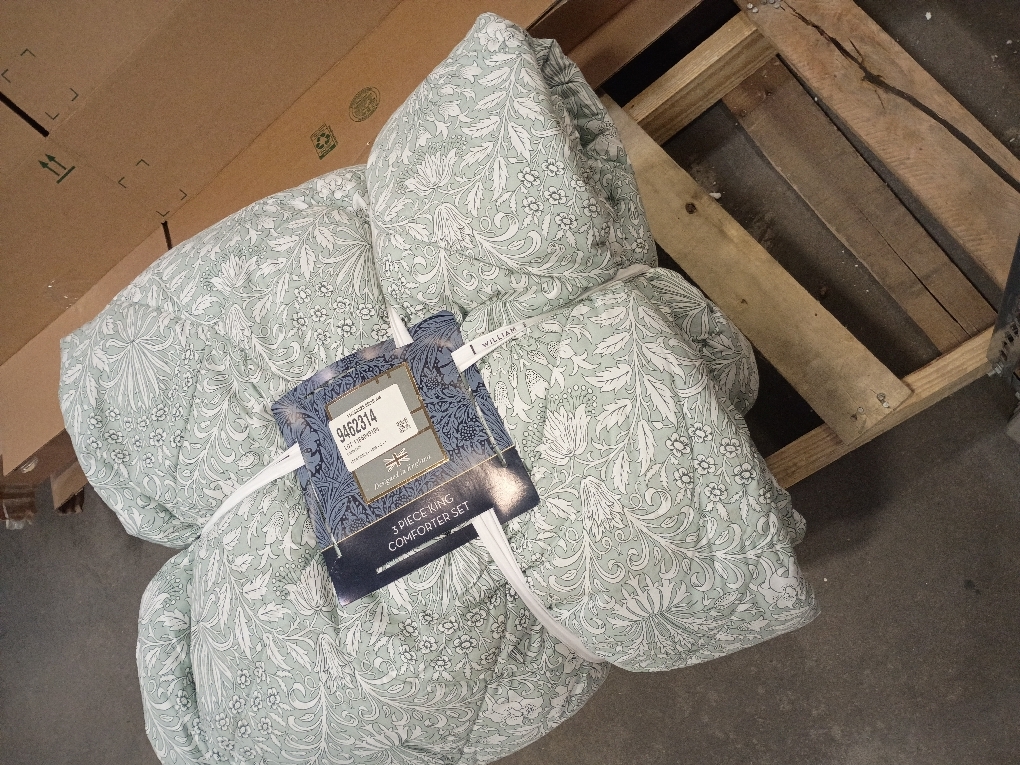 Lush Decor Floral Jacobean Gauze Jacquard Duvet Cover 3 Piece Set King Sage - Floral Duvet - Green Bedding Set - Vintage & Coquette Decor