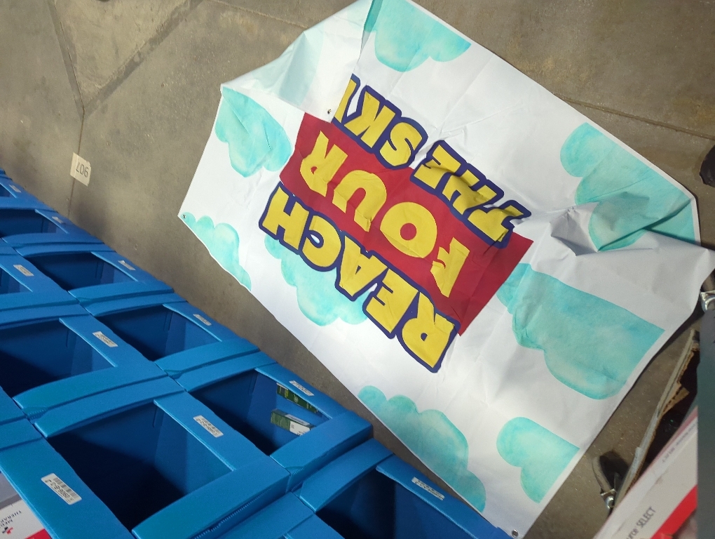 Reach for the Sky Birthday Decorations, 121 PCs - Toy Inspired Story 4th Birthday Party Supplies with Blue Cloud Backdrop, Balloon garland, Four Cake Topper