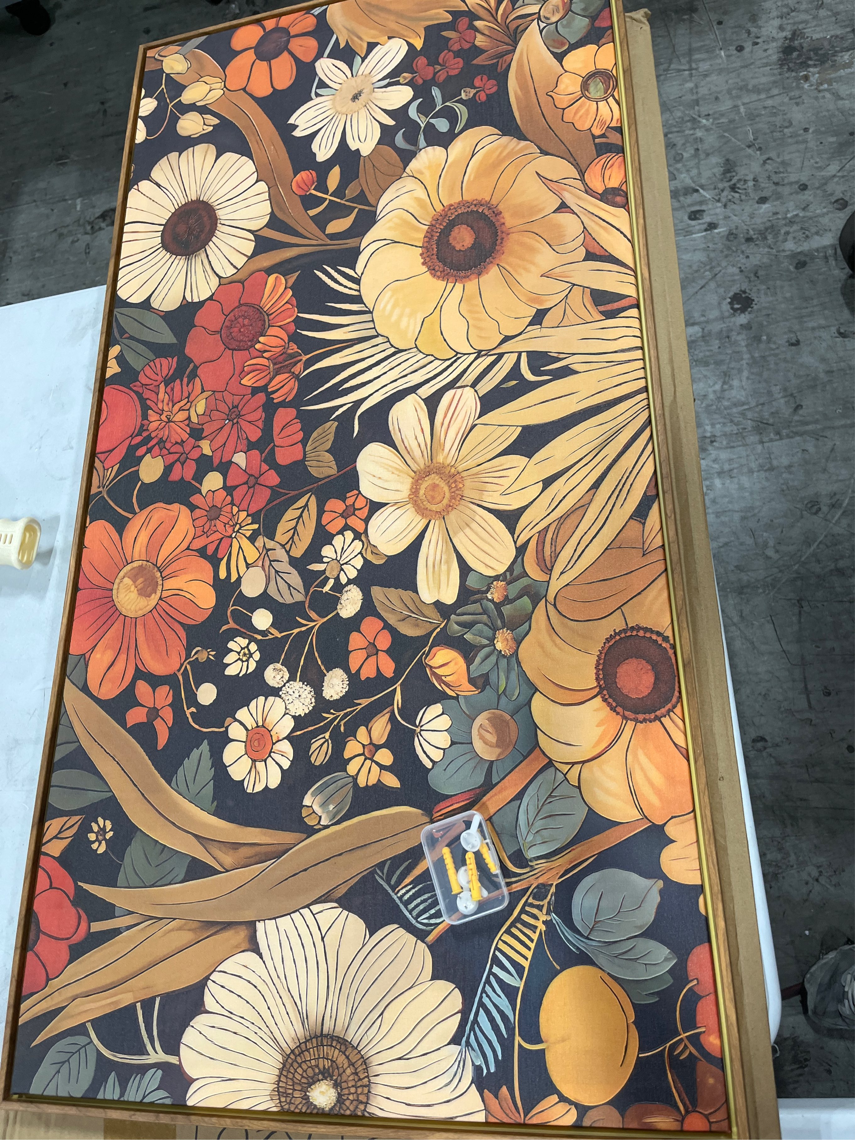 Aurlan Tropical Beach Sunset Framed Wall Art(16x24), 3PCS Coastal Ocean Island Canvas Artwork, Vintage Seascape Landscape Scenery Decor Prints for Office Home (Little Damaged; see the pictures)