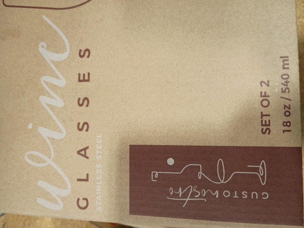 Gusto Nostro Stainless Steel Wine Glass - 18 oz - Cute, Unbreakable Wine Glasses for Travel, Camping and Pool - Fancy, Unique and Cool Portable Metal Wine Glass for Outdoor Events, Picnics (Set of 2)