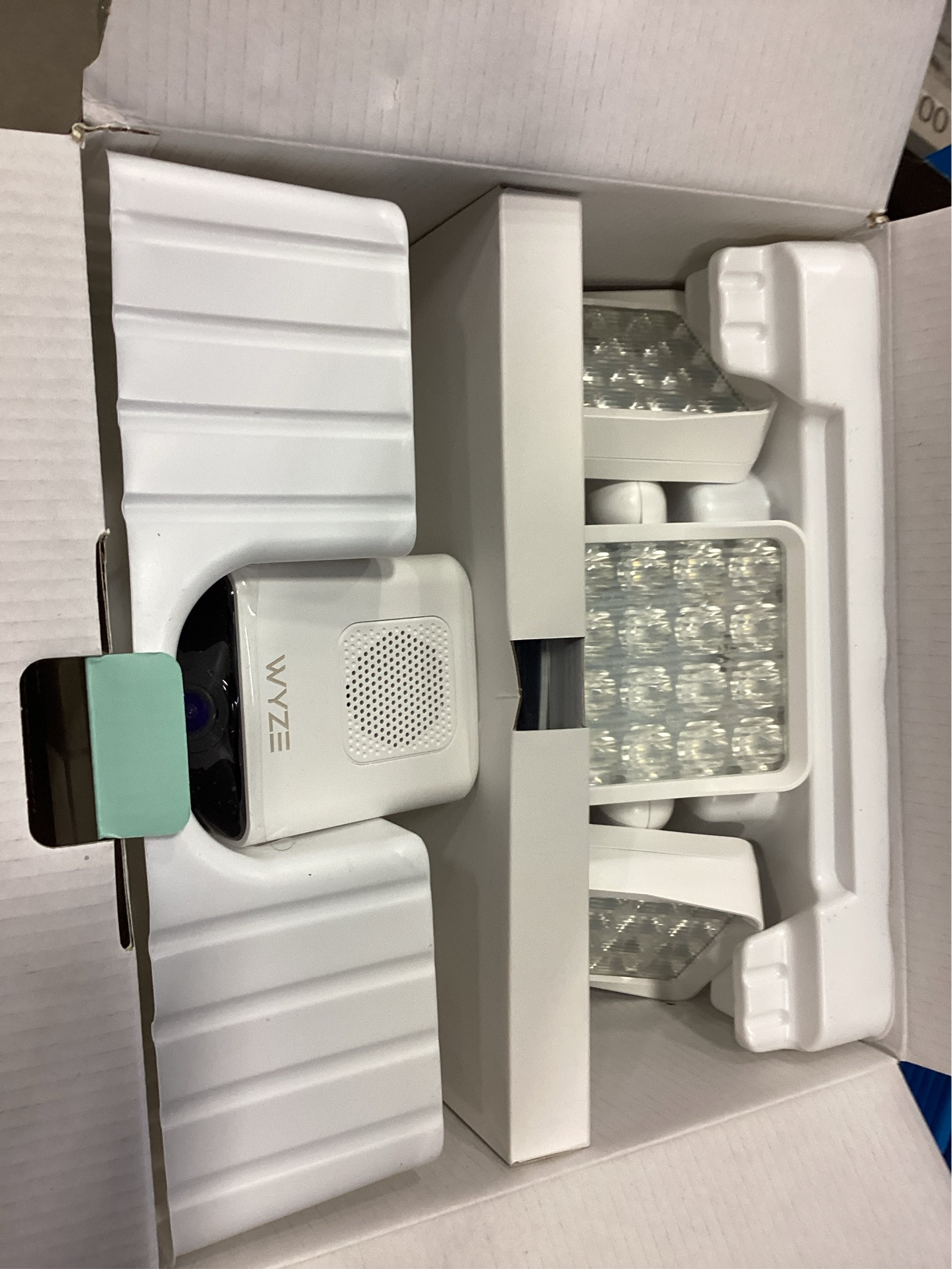 Wired Outdoor Wi-Fi Floodlight Pro Home Security Camera with 2K Resolution and App Control, Works with Alexa and Google