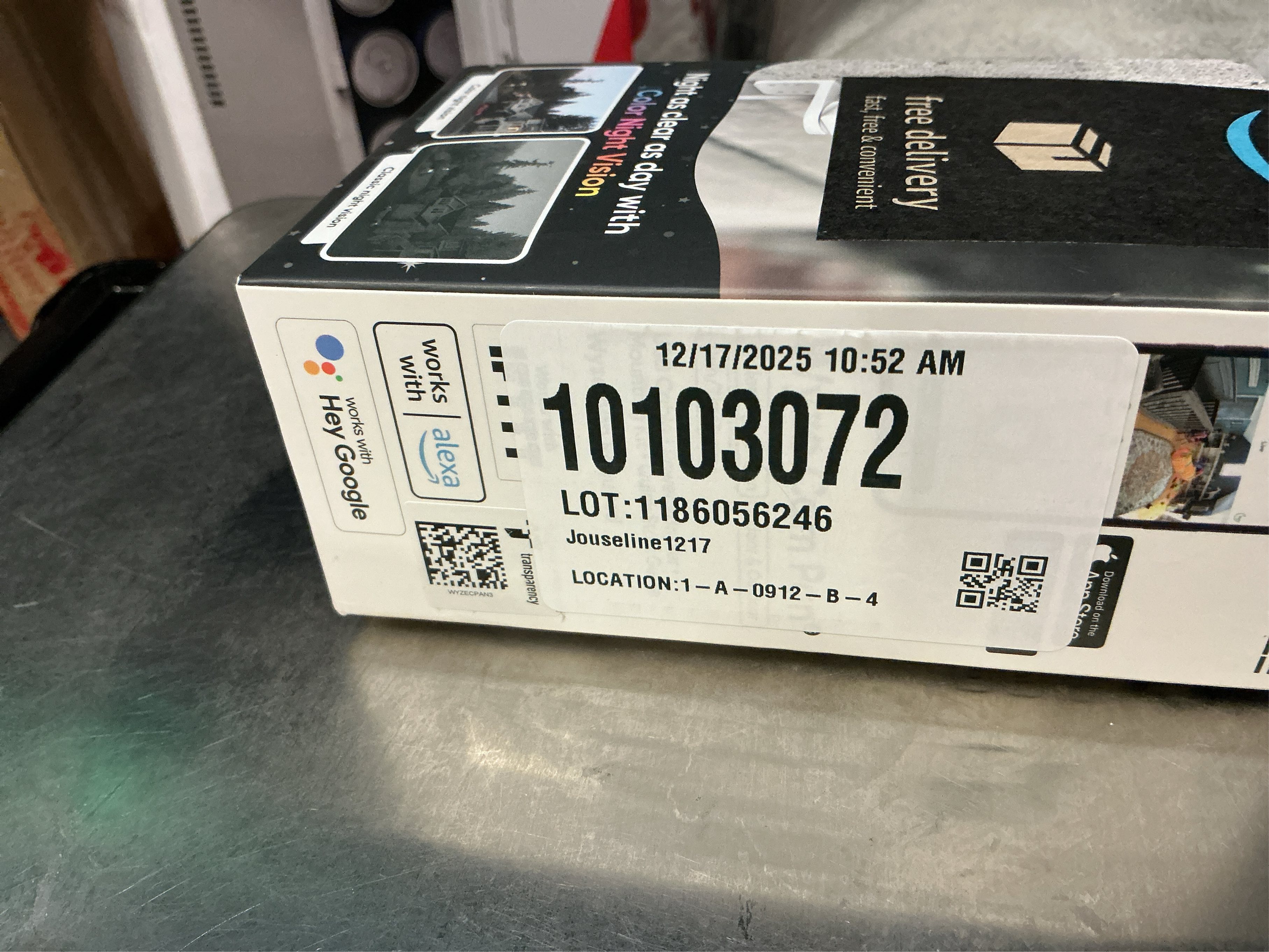 WYZE Cam Pan v3, Indoor/Outdoor IP65-Rated 1080p Pan/Tilt/Zoom Wi-Fi Smart Home Security Camera with Color Night Vision, 2-Way Audio, Compatible with Alexa & Google Assistant, Free Expert Setup