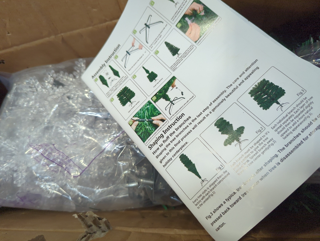 Juegoal 7 ft Pre-Lit Optical Fiber Christmas Artificial Tree, with LED RGB Color Changing Led Lights, Snowflakes and Top Star, Festive Party Holiday Fake Multicolor Xmas Tree with Sturdy Metal Legs