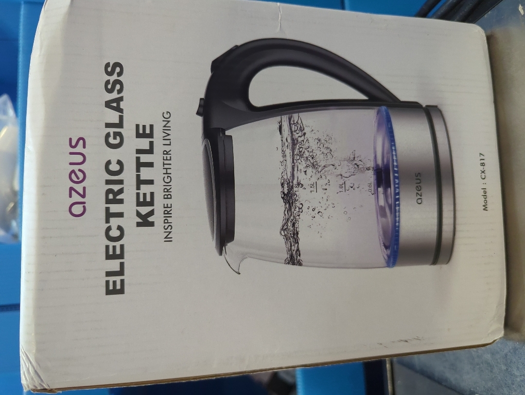 Azeus 1.8L Electric Kettle CX-817 - Fast Boil, Auto Shut-Off, Boil-Dry Protection, 360° Swivel Base - Stainless Steel Water Boiler for Tea, Coffee, and Hot Water