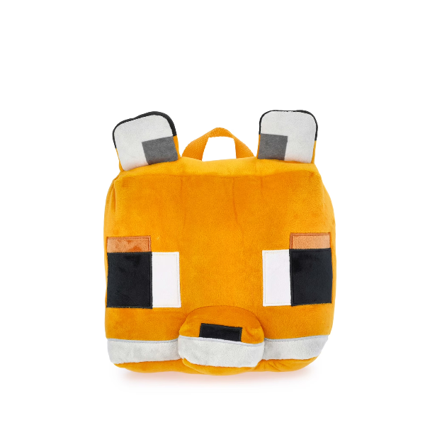 Minecraft Boys Fox Plush Backpack, 12.5 Orange