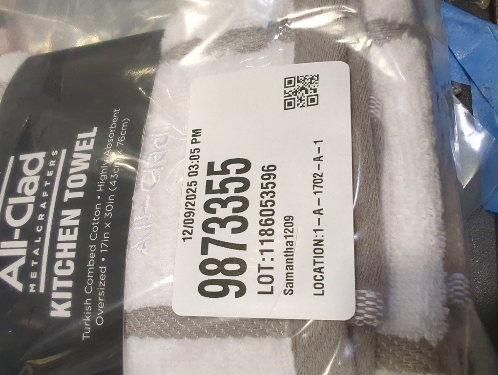 All-Clad Checked Kitchen Towel: Highly Absorbent, Super Soft Long Lasting - 100% Cotton, 17x30 Tea Towel for Cleaning & Drying Dishes, Pans, Glassware, or Countertops, (3-Pack), Titanium Gray