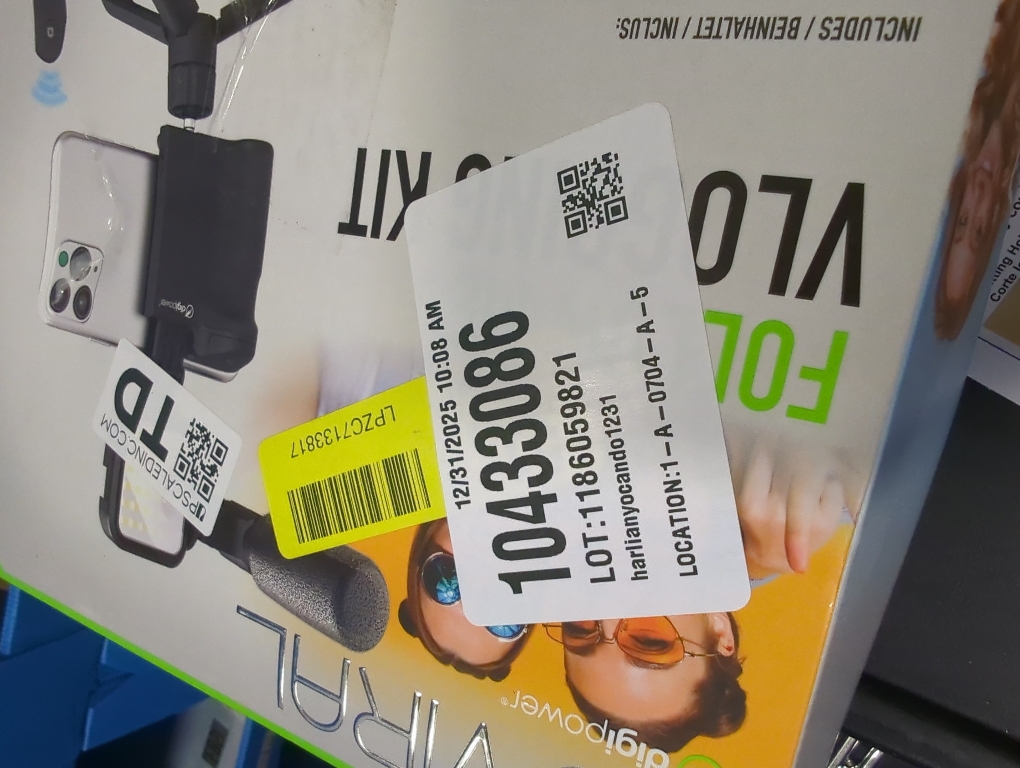 DigiPower Follow ME #GoViral Vlogging Kit for Cameras & Phones | with Microphone, 36 LED Light, Smartphone Grip, Wireless Shutter Remote, Tripod | Vlogging Equipment for YouTube, Instagram & Tiktok