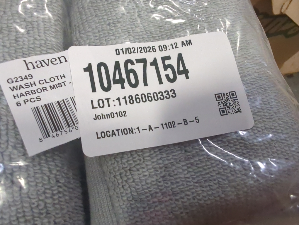 Set of 6 Color Grey wash cloth harbor mist