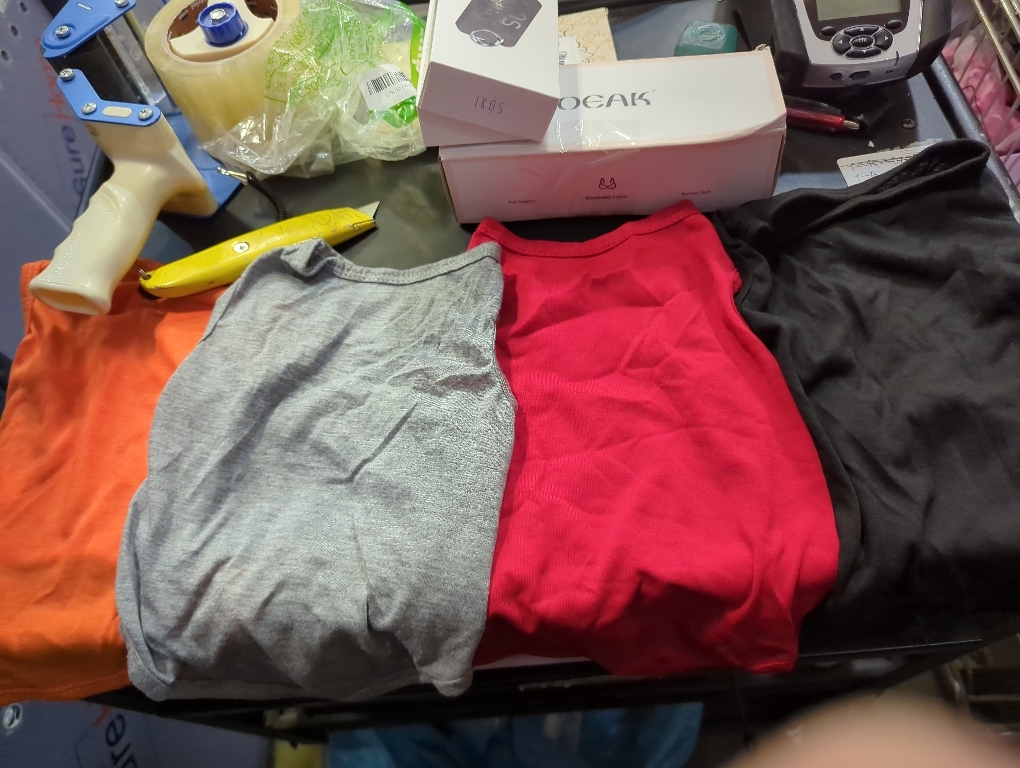 4 Pcs Cat Shirts Solid Color Dog Clothes Summer Sleeveless Pet T Shirts for Small Pet Dogs Cat (Black,Grey,Red,Orange, Medium)