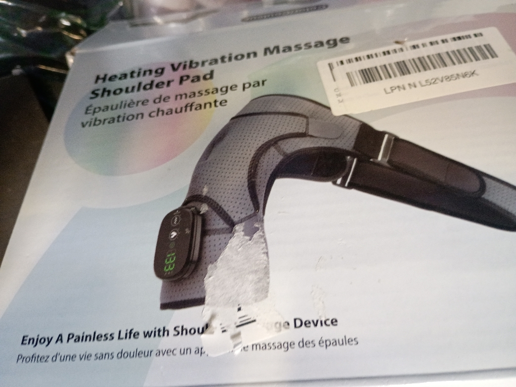 Shoulder Massager, Neck and Shoulder Massager with Adjustable Shoulder Straps, 3 Levels Vibration & 3 Levels Heating, 5000mAh One-Button Operation (Gray)
