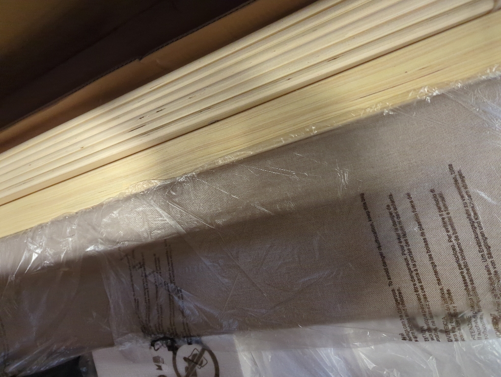 King Beige Bed Frame