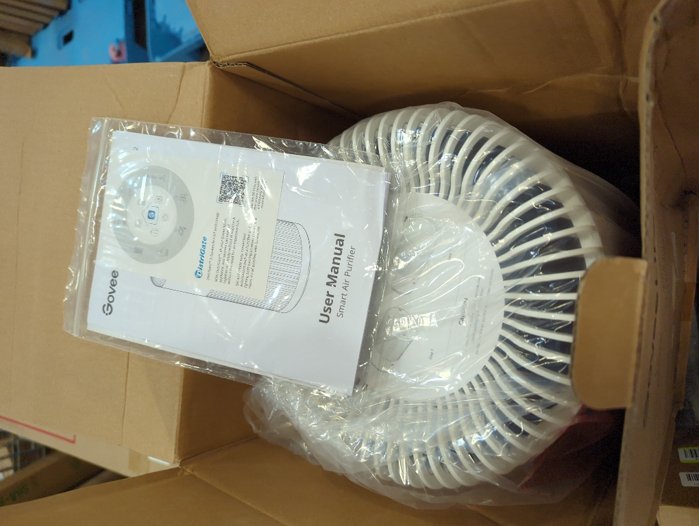 GoveeLife Smart Air Purifier for Home Large Room Up to 1524 sq.ft.with Washable Filter, Integrated PM 2.5 Air Quality Sensor,WiFi, Air Purifier for Smoke, Wildfire, Pet Hair,24dB, White