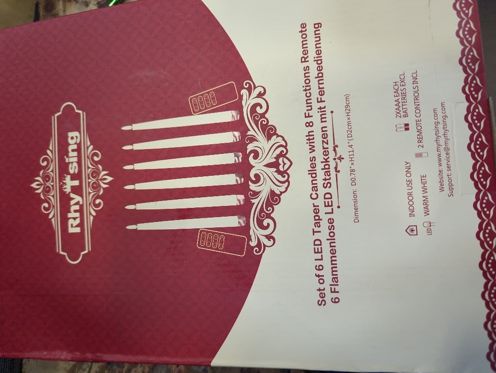 6 Pcs Burgundy Flameless Taper Candles with Remote, 10 White Battery Operated Led Candlesticks with Flickering 3D Flame, Fake Taper Candles for Halloween Anniversaries Dinner Home Décor