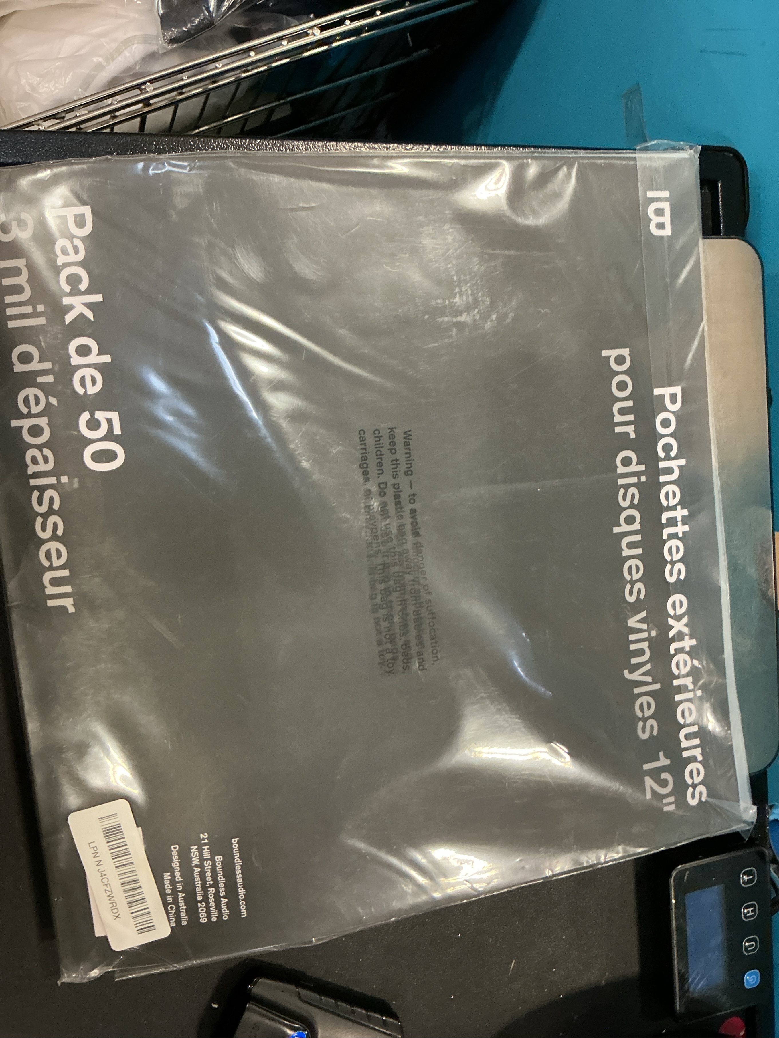 Boundless Audio Vinyl Record Sleeves - 50 x Premium Outer Vinyl Sleeves for Records - 12.75 x 12.75 Heavy Duty 3 Mil Thick Crystal Clear Polypropylene