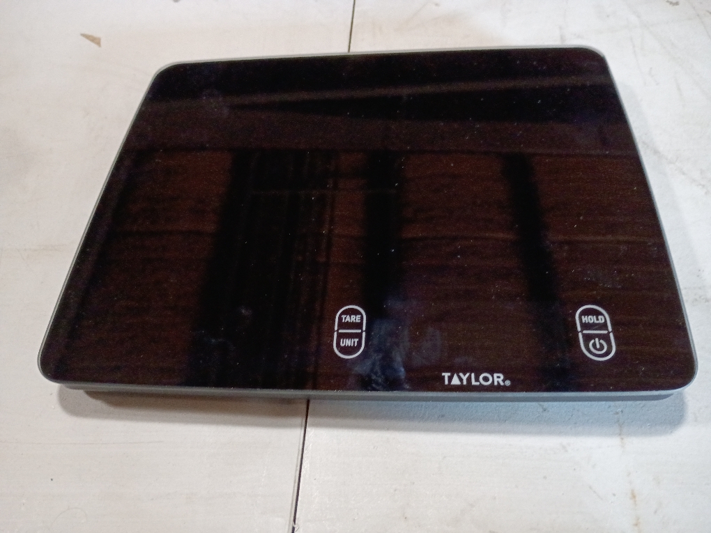 Taylor Expanded Platform Digital Kitchen Scale, Waterproof, 30 lb Capacity, Black